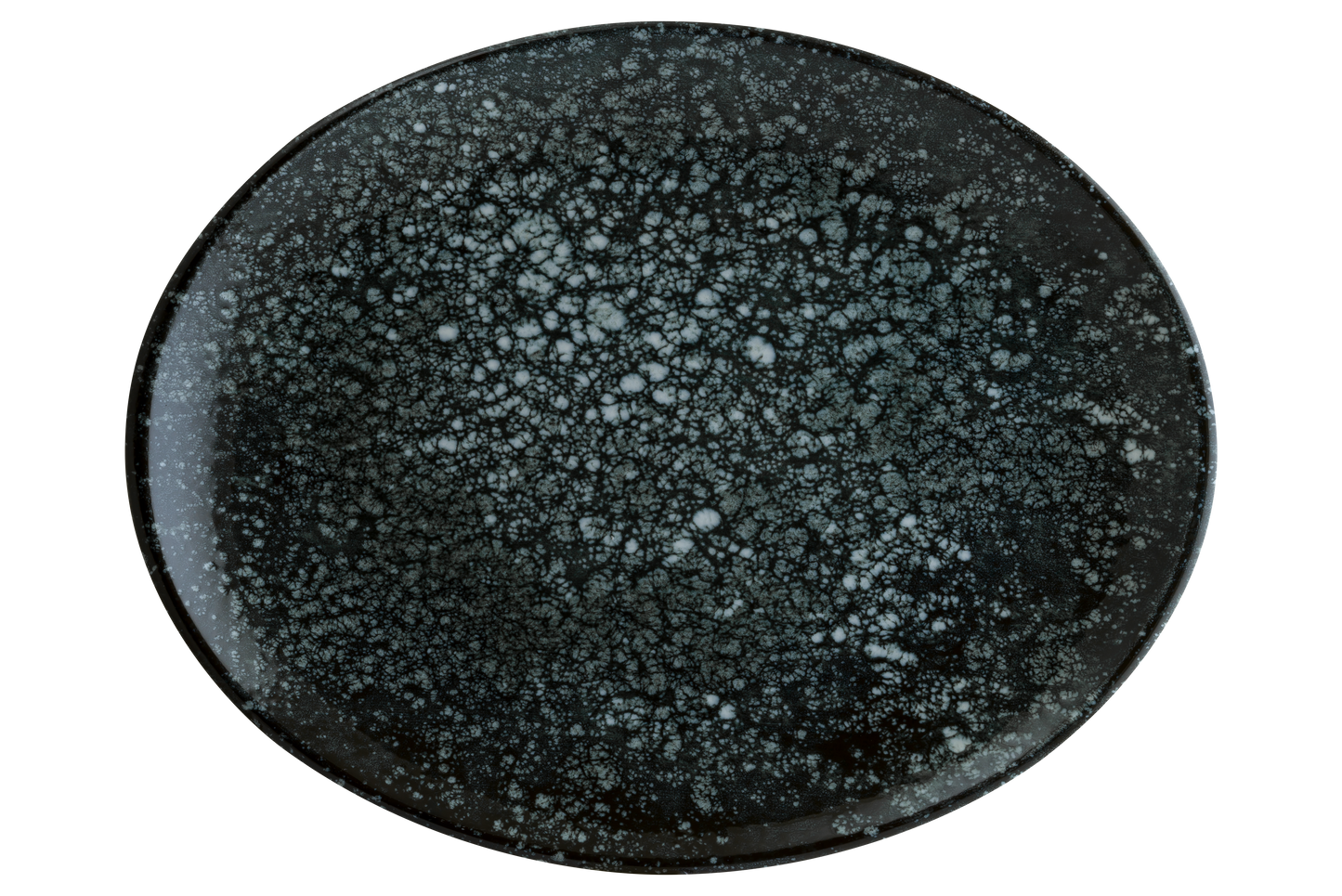 Cosmos Black Moove Platte oval 31x24cm