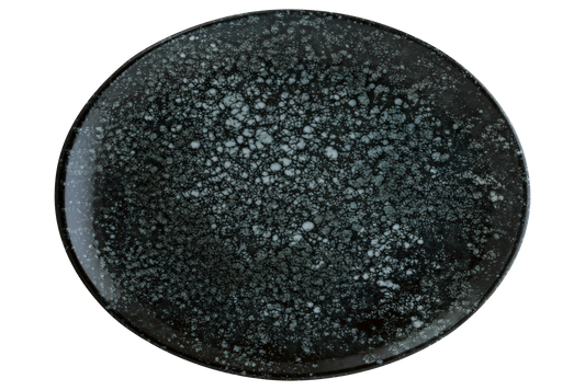 Cosmos Black Moove Platte oval 31x24cm